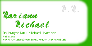 mariann michael business card